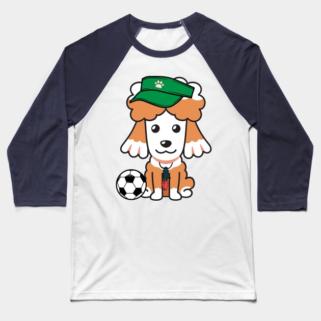 Poodle Playing Soccer Baseball T-Shirt by Pet Station